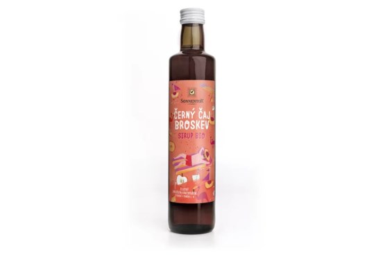 Čierny čaj broskyňa sirup BIO