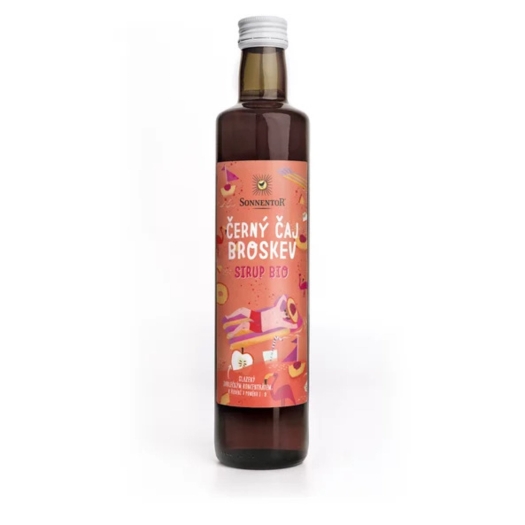Čierny čaj broskyňa sirup BIO