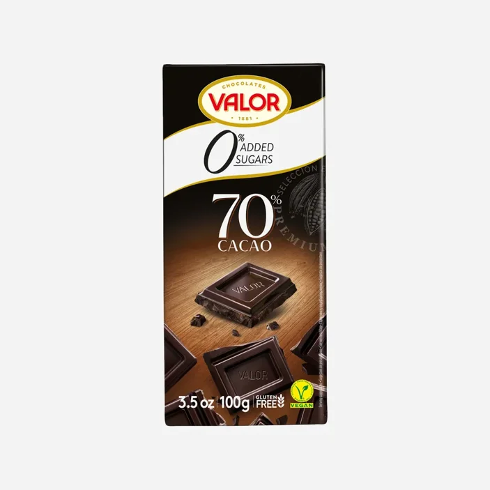 Čokoláda bez cukru, lepku horká 70%