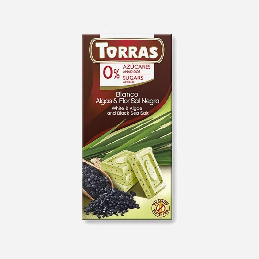 čokoláda s chlorelou a čiernou morskou soľou