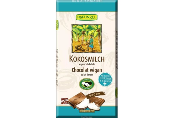Čokoláda s kokosovým mlékem vegan BIO 80 g