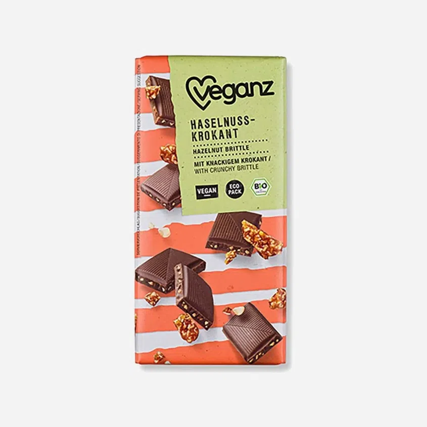 Čokoláda s lieskovoorieškovým krokantom BIO