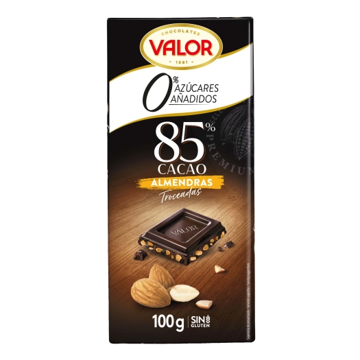 Čokoláda s mandľami a 85% kakaa