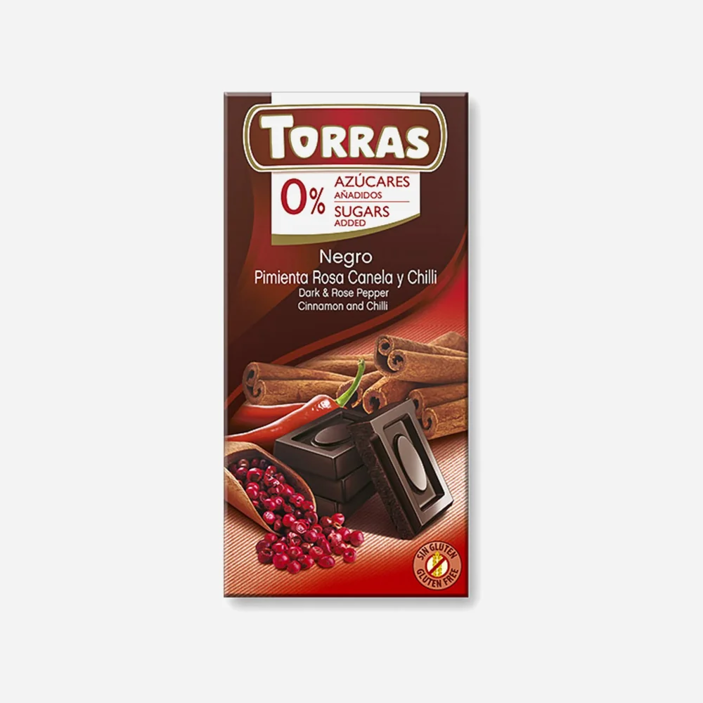 čokoláda s ružovým korením, škoricou a chilli