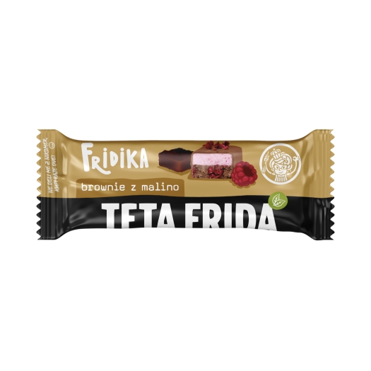Čokoládová tyčinka Brownie s malinami