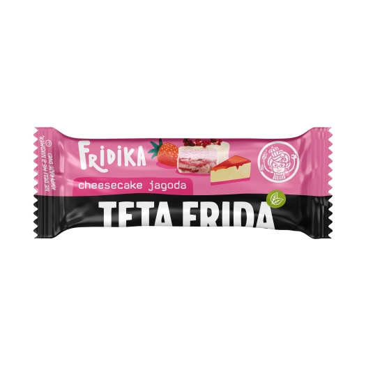Čokoládová tyčinka Cheesecake s jahodami
