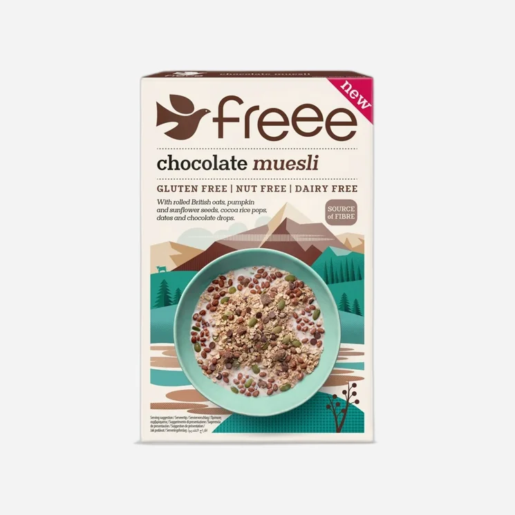 Čokoládové muesli bez lepku, mlieka a orechov