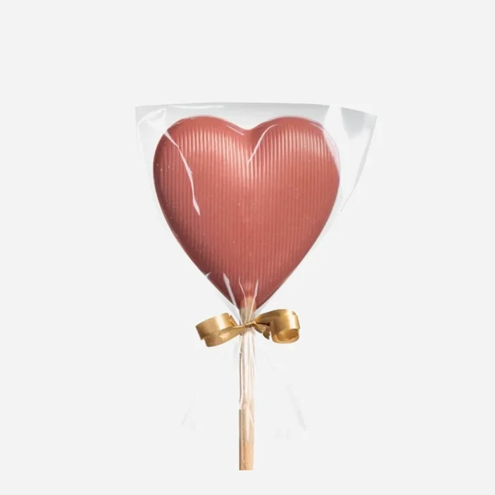 Čokoládovňa Janek Čokoládové lízatko ruby srdiečko