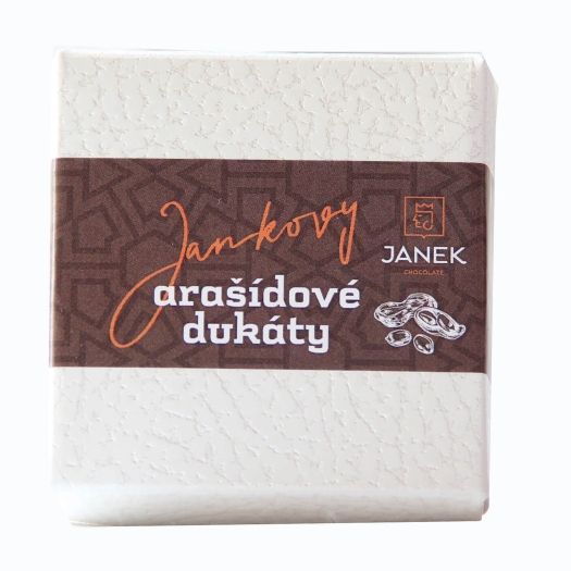 Čokoládovňa Janek Jankove arašidové dukáty v krabičke