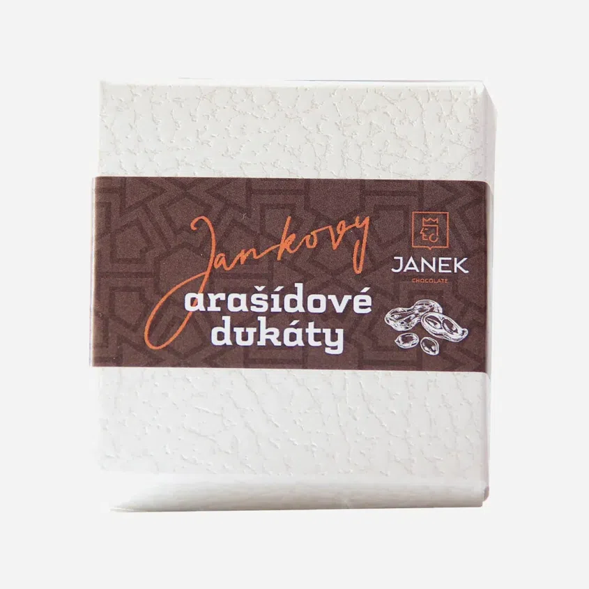 Čokoládovňa Janek Jankove arašidové dukáty v krabičke