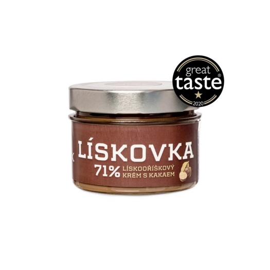 Čokoládovňa Janek Lískovka, 71% lieskovoorieškový krém s kakaom