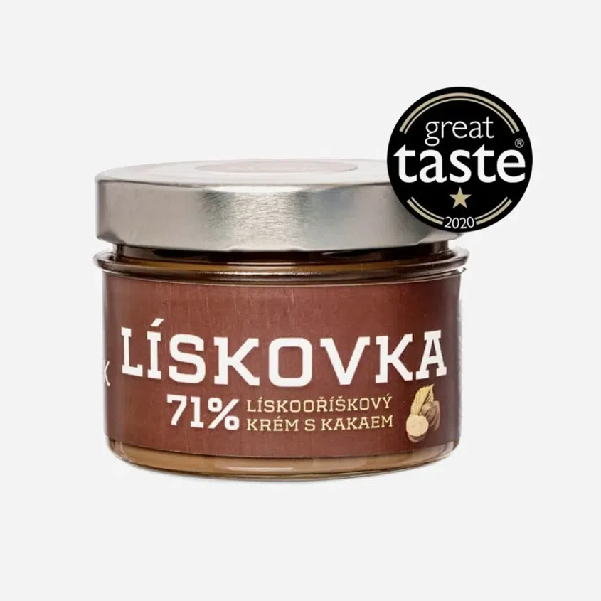 Čokoládovňa Janek Lískovka, 71% lieskovoorieškový krém s kakaom