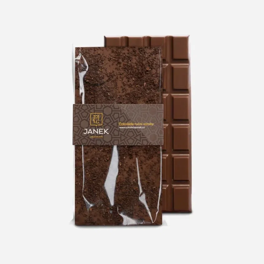 Čokoládovňa Janek Mliečna čokoláda s kávou