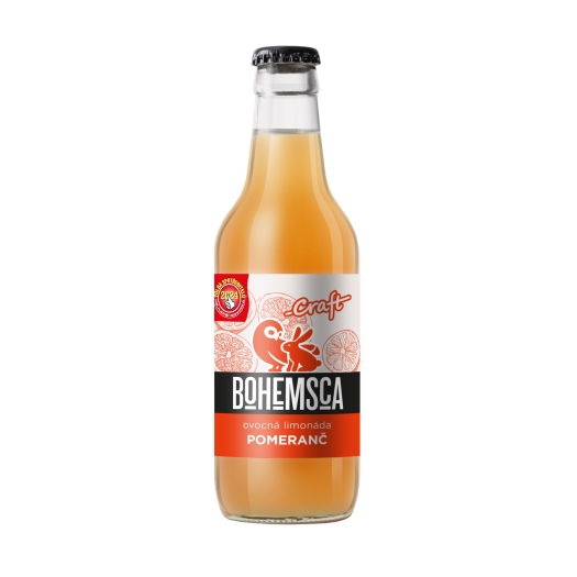 Craft limonáda pomaranč sklo