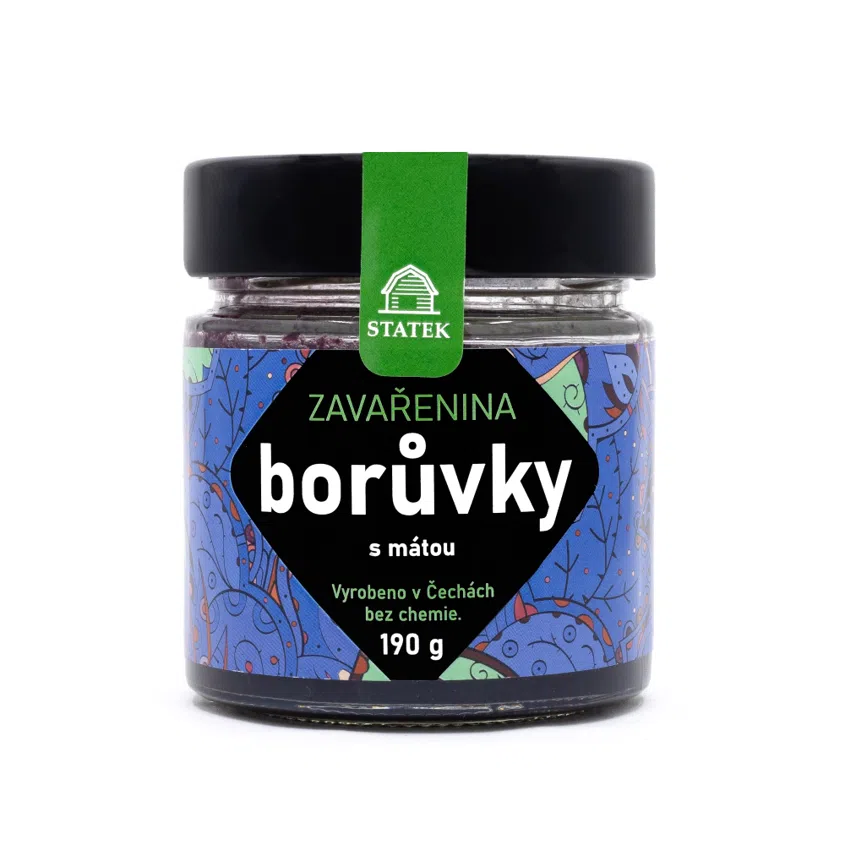 Čučoriedková zaváranina s mätou