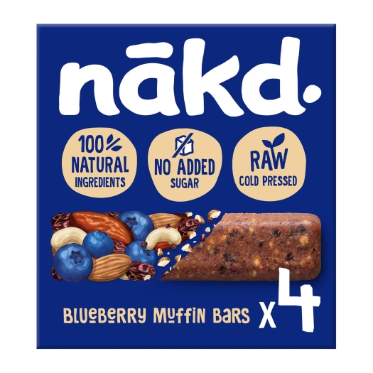 Čučoriedkový muffin - Ovocno-orieškové RAW tyčinky s čučoriedkami 35g x 4