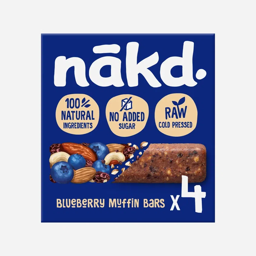 Čučoriedkový muffin - Ovocno-orieškové RAW tyčinky s čučoriedkami 35g x 4