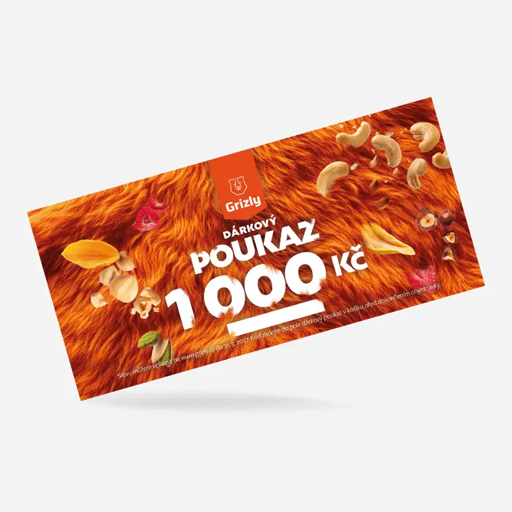 Dárkový tištěný poukaz 1000 Kč