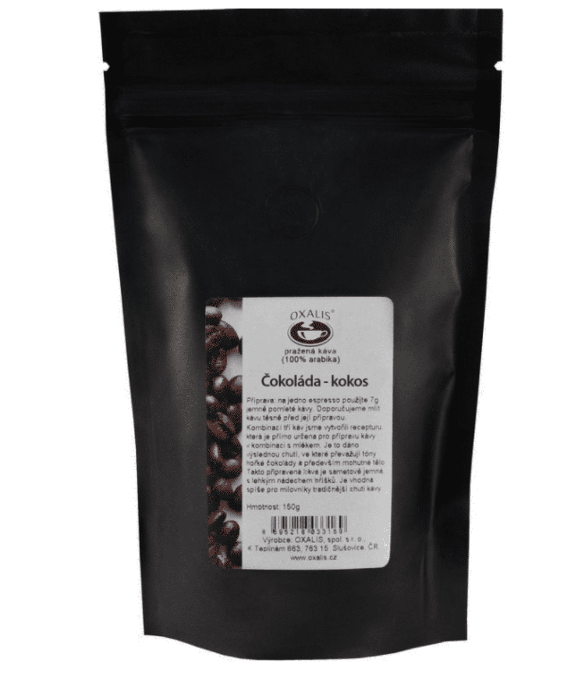 E-shop Oxalis káva aromatizované mletá - Čokoláda / kokos 150 g
