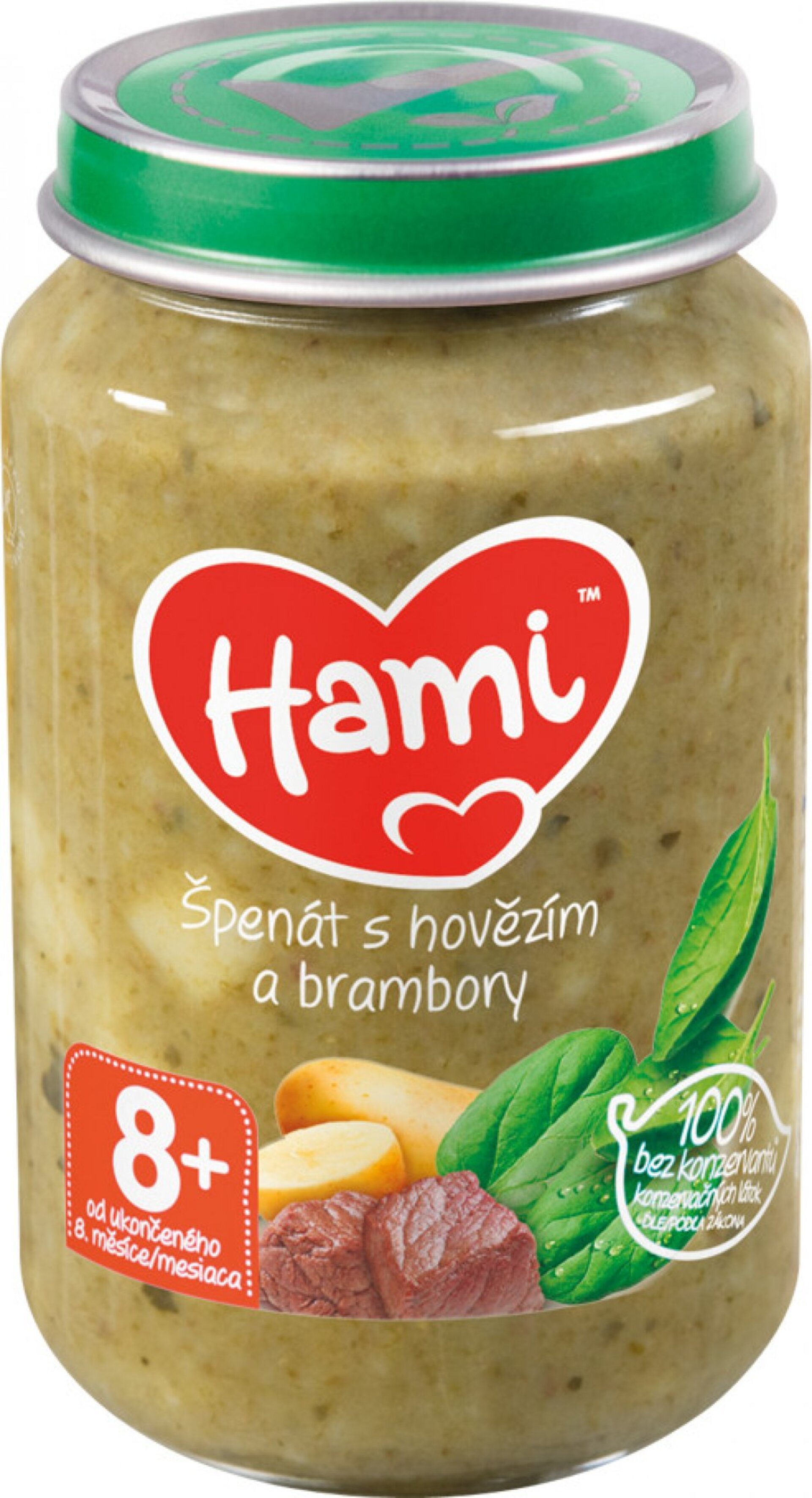 E-shop Hami Špenát s hovädzím a zemiakmi 200 g