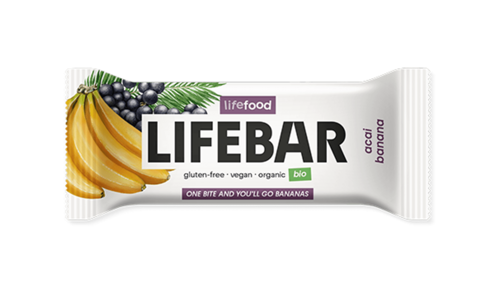 E-shop Lifefood Lifebar Tyčinka acai s banánom raw BIO 40 g