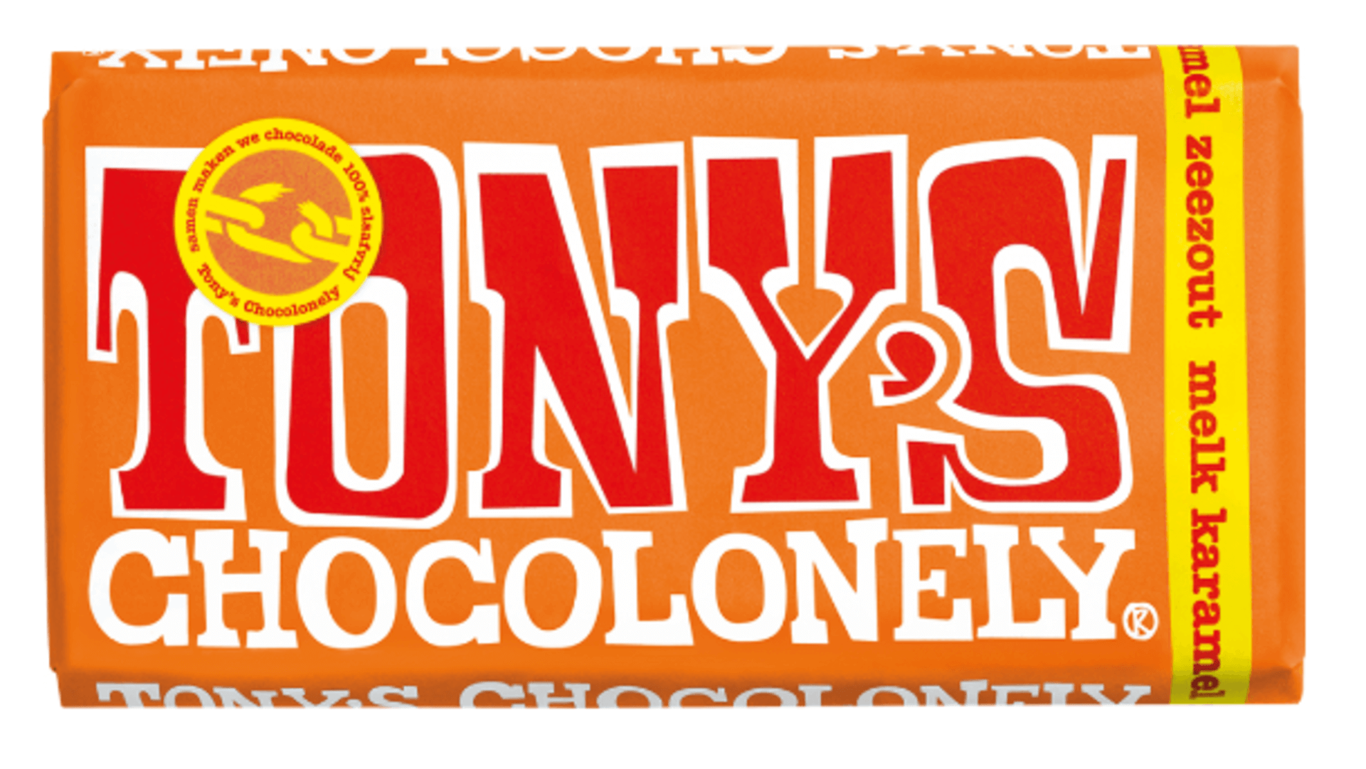 E-shop Tony's Chocolonely Mliečna čokoláda, karamel a morská soľ 180 g