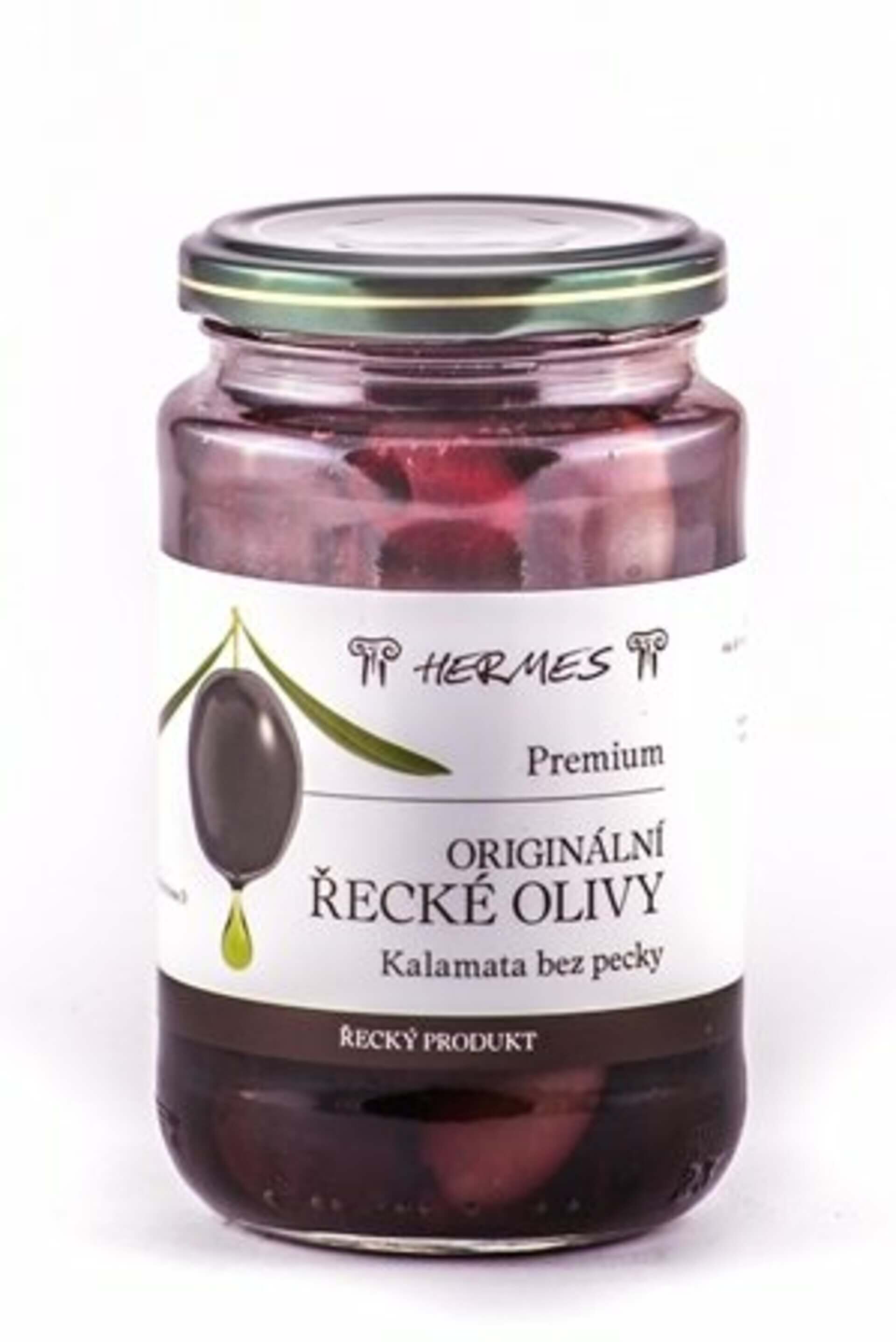 E-shop Hermes Čierne olivy Kalamata bez kôstky 170 g