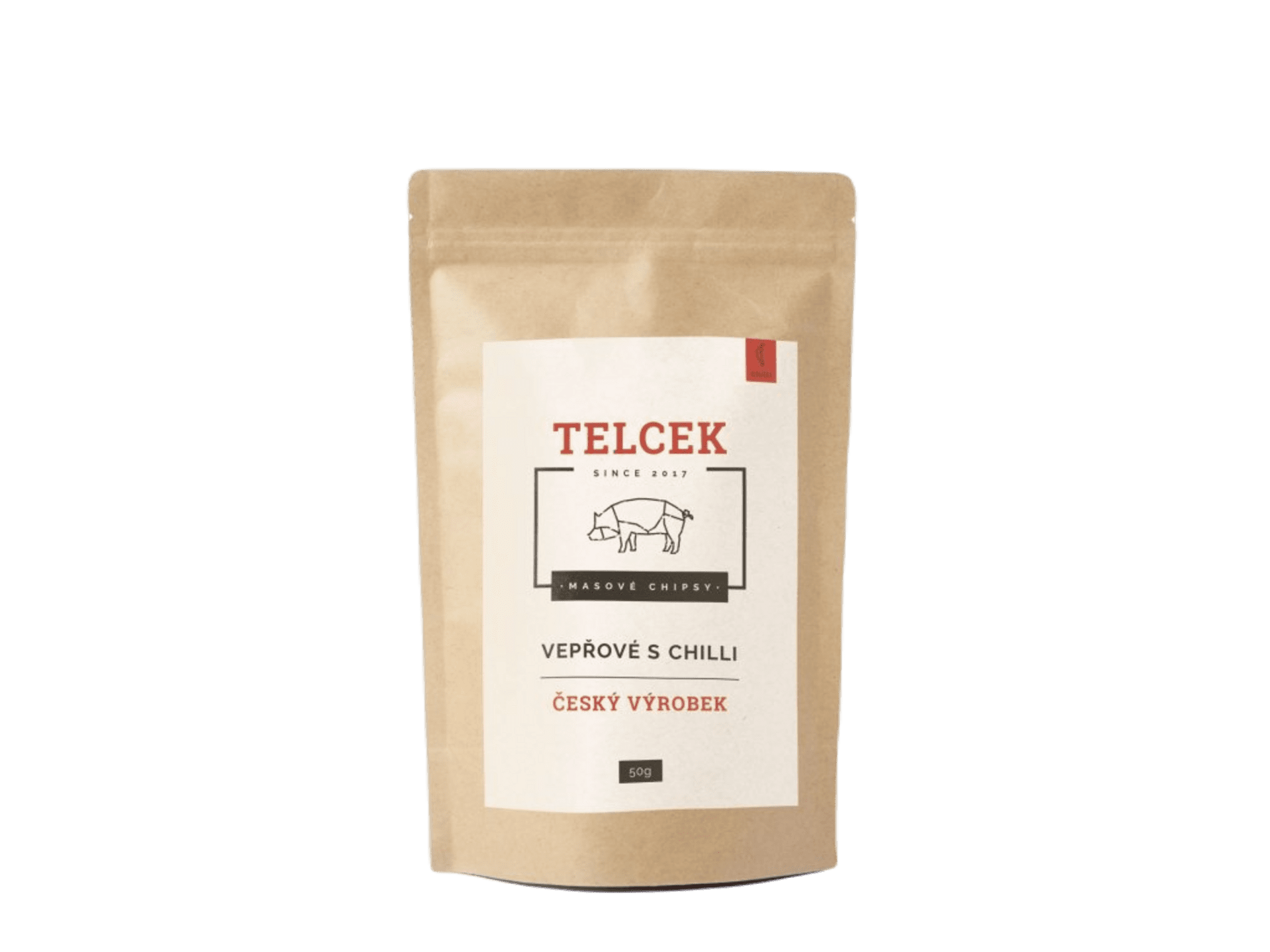 E-shop Telcek Mäsové bravčové chipsy chilli 50 g