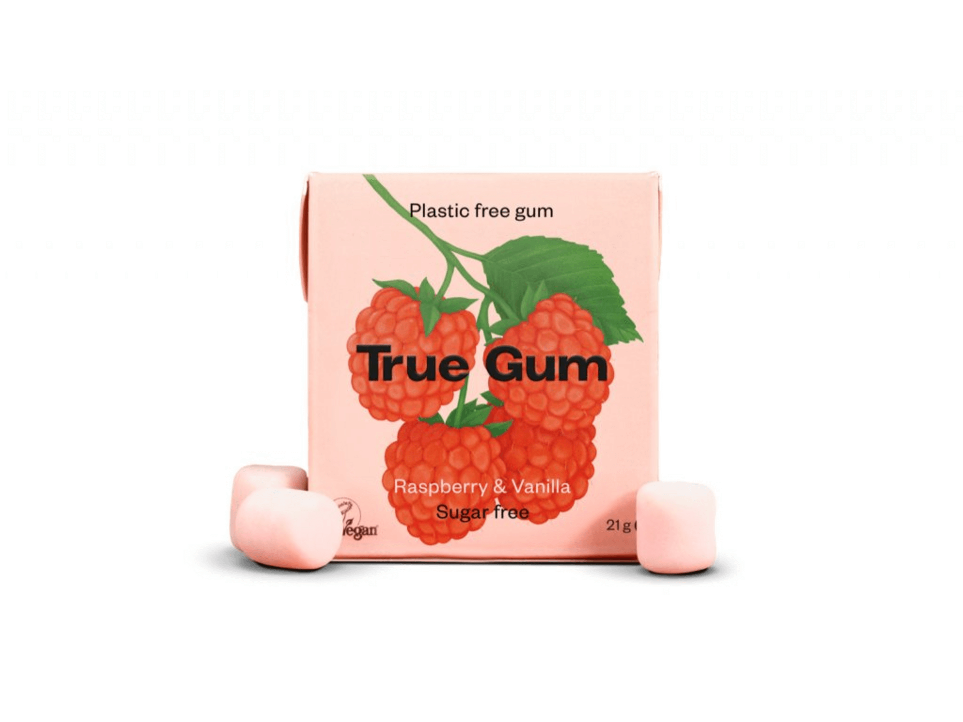 E-shop True gum Žuvačky bez cukru s príchuťou maliny a vanilky 21 g