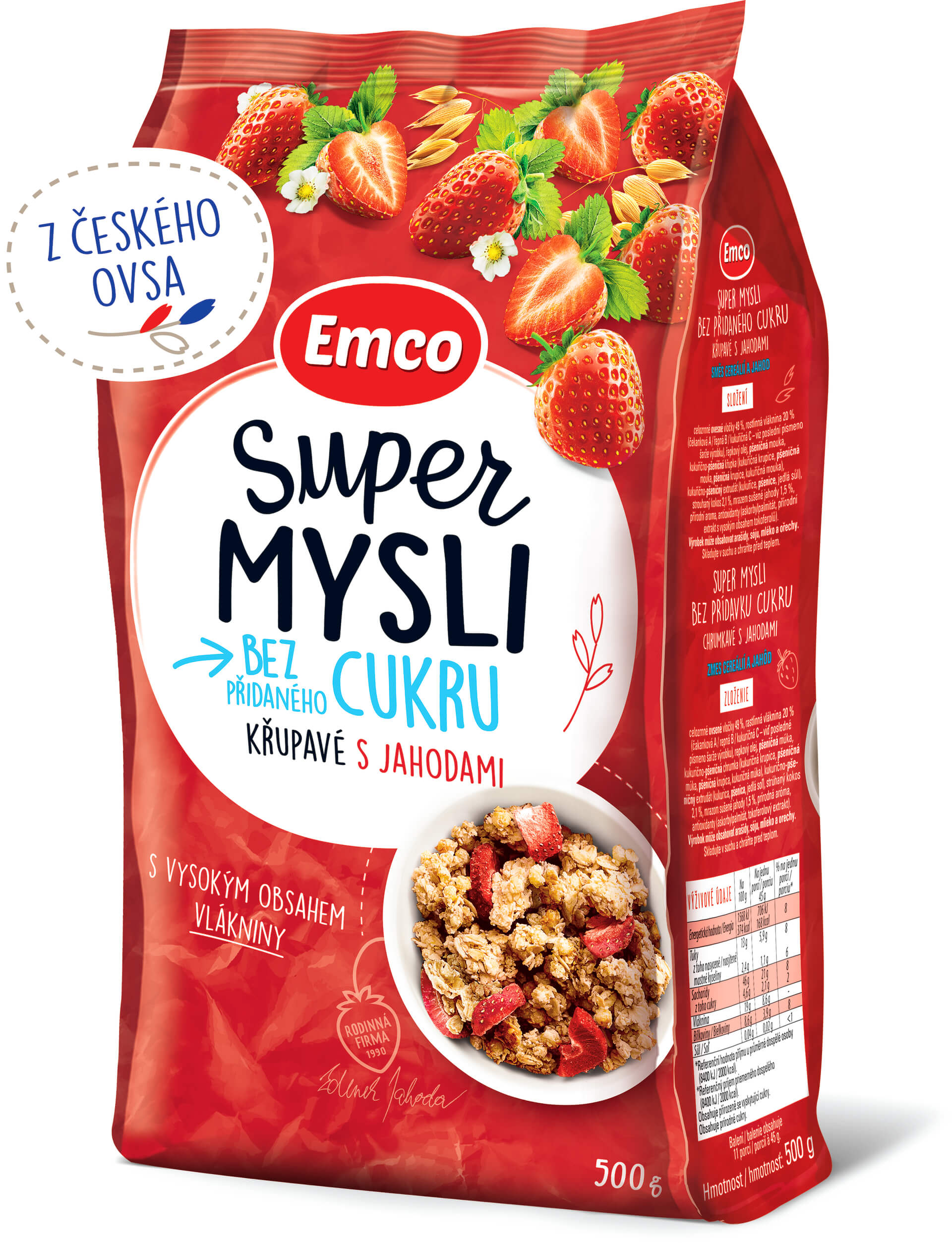 E-shop Emco Super musli s jahodami 500 g