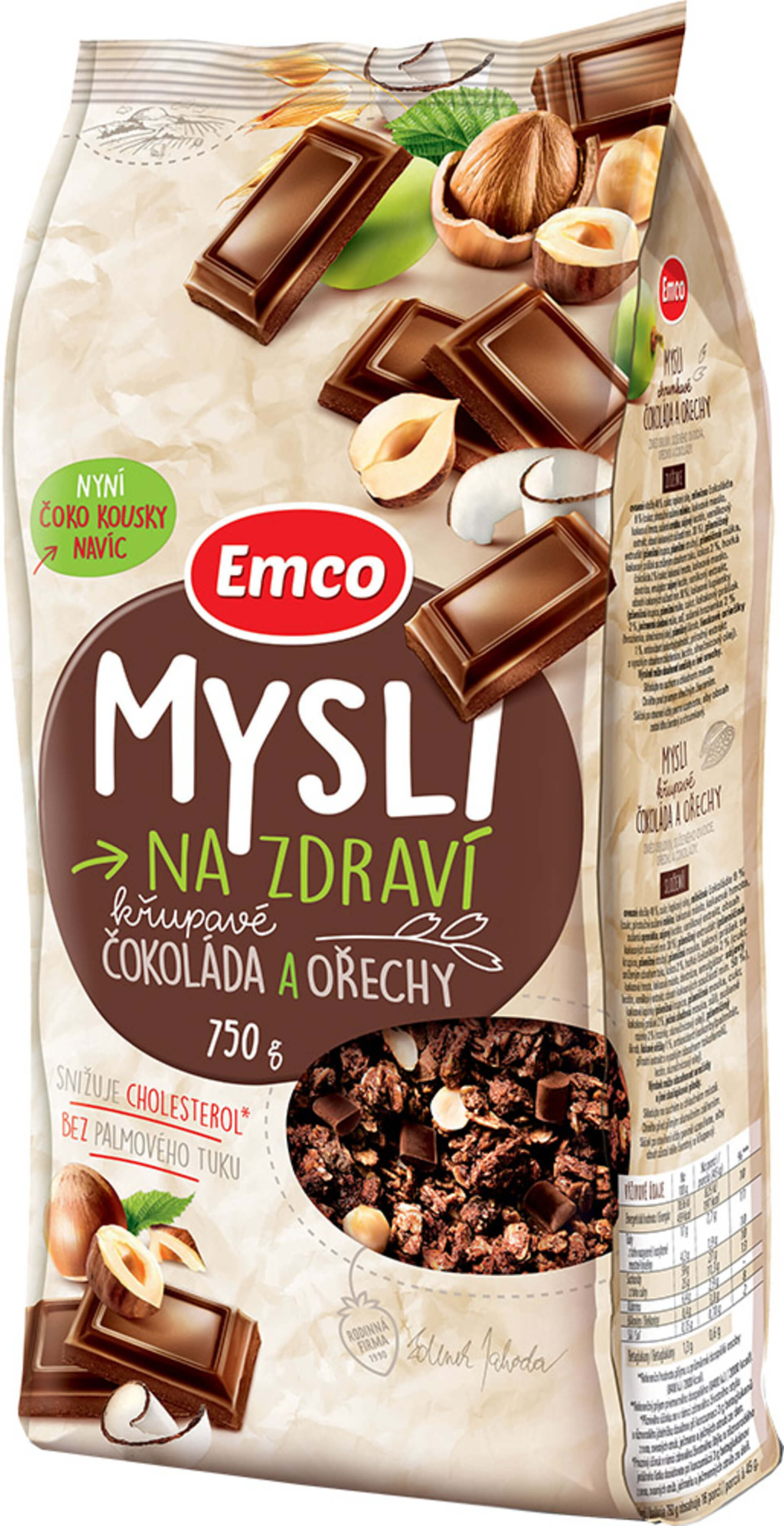 E-shop Emco Mysli - Čokoláda a orechy 750 g