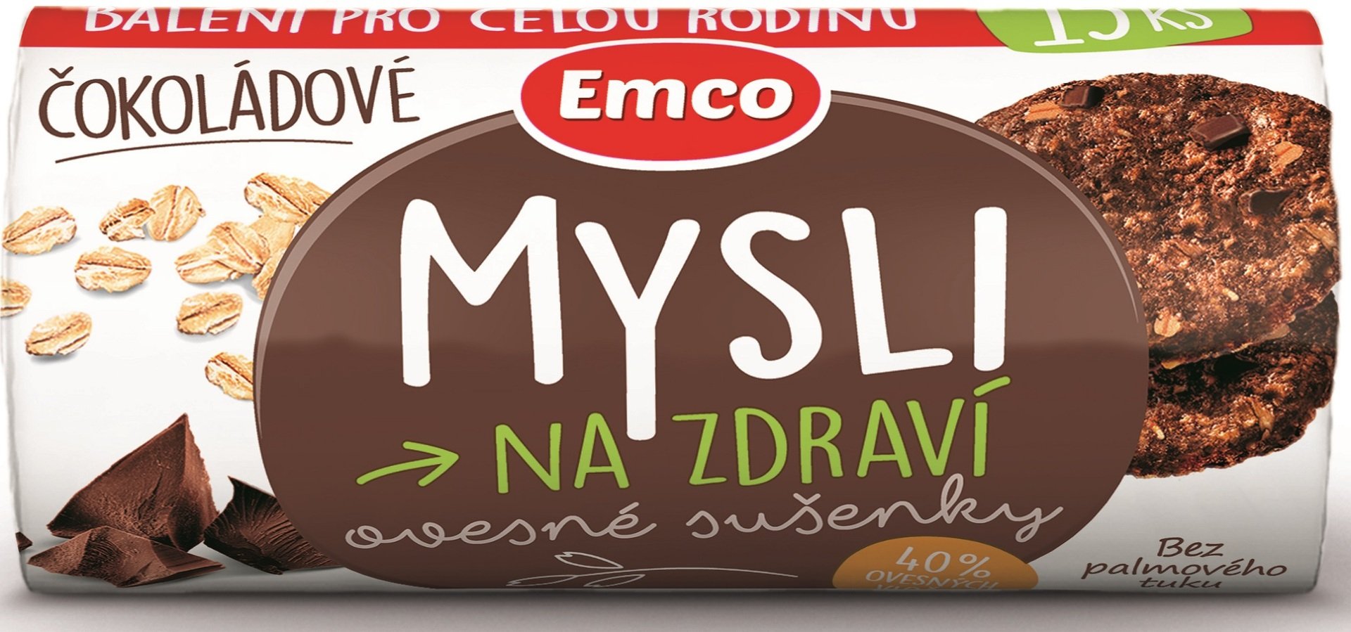 E-shop Emco Ovsené sušienky čokoládové 150 g
