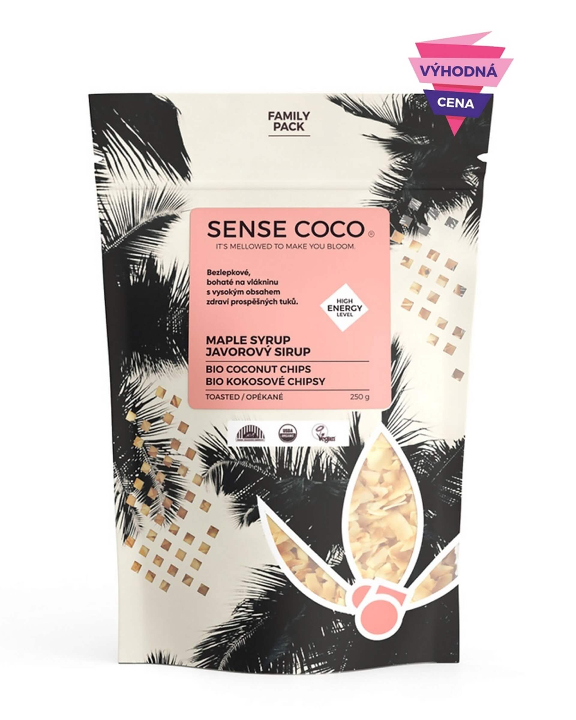 E-shop Sense Coco Kokosové chipsy perníkové BIO 250 g