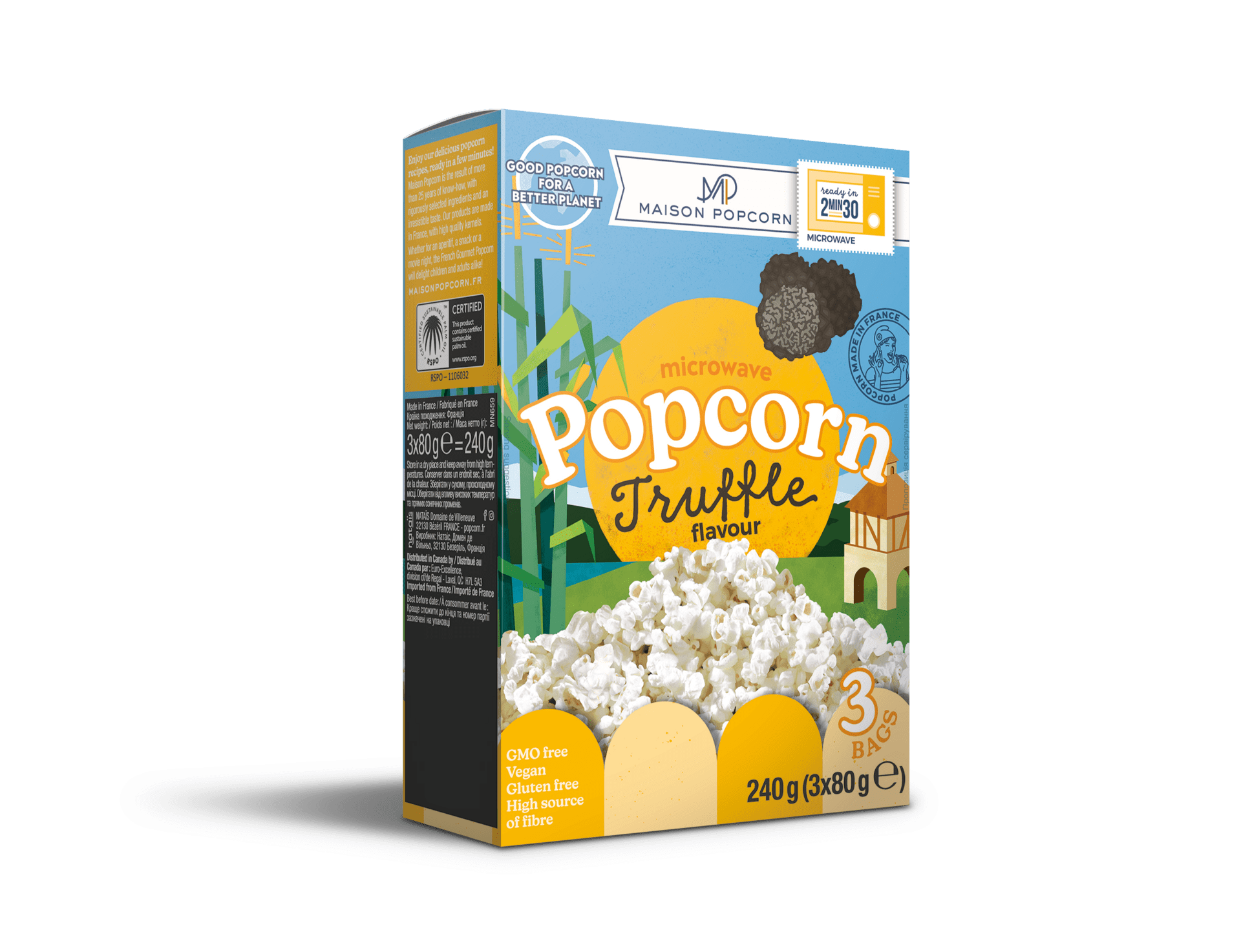 E-shop Maison Popcorn Hľuzový popcorn do mikrovlnky 3x80 g