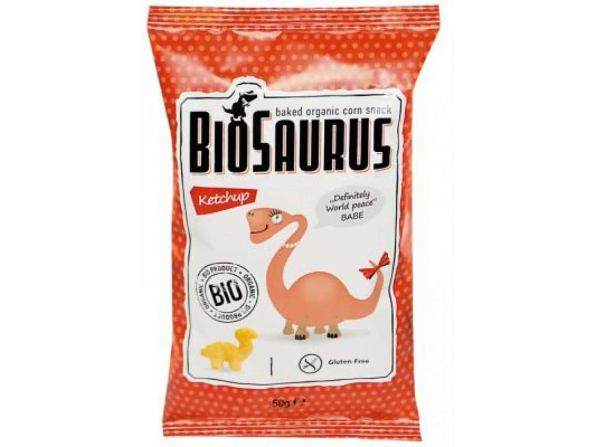 E-shop Biosaurus Kukuričné chrumky Kečup 50 g
