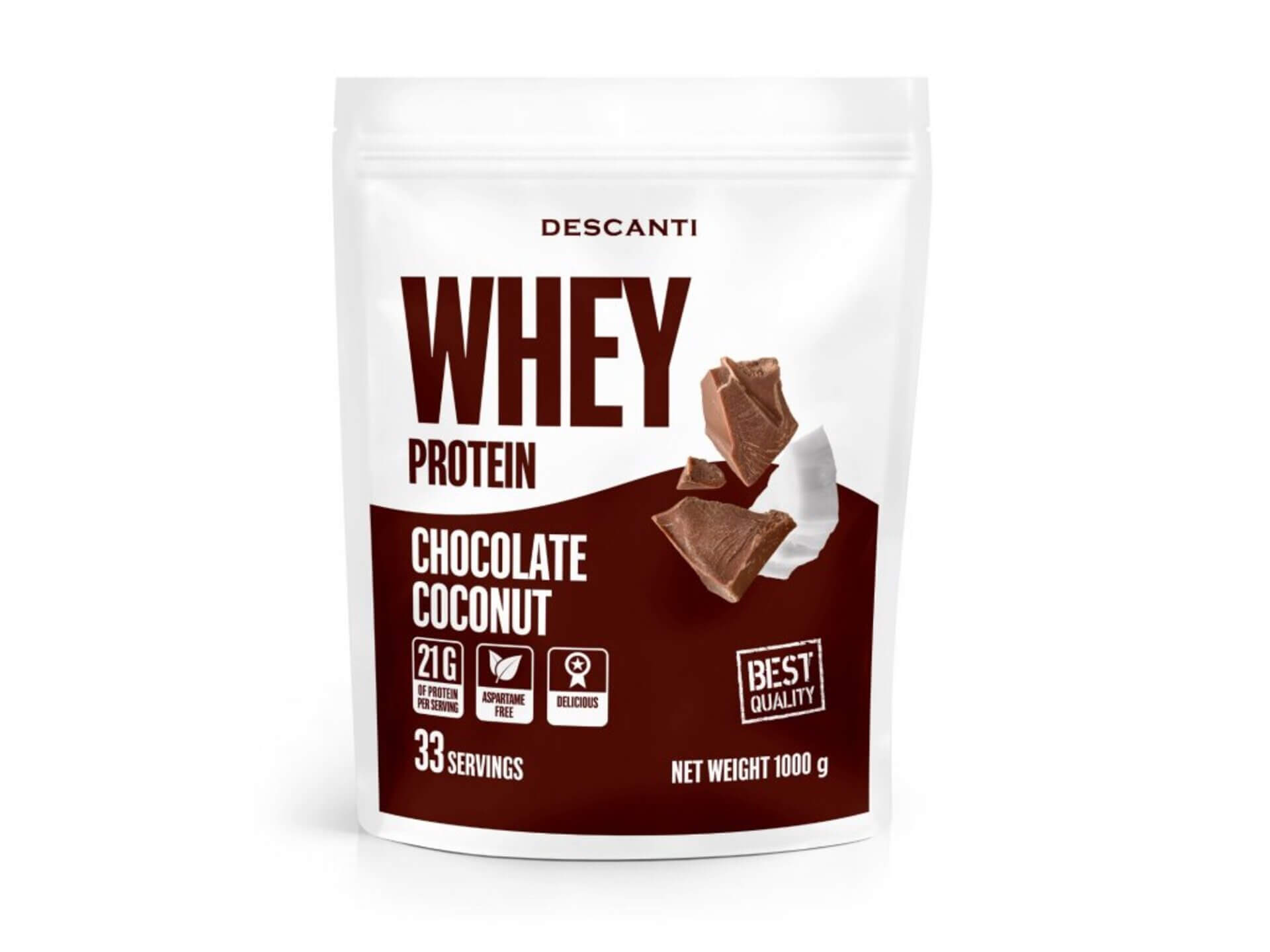 E-shop Descanti Whey Protein Čokoláda a kokos 1000 g