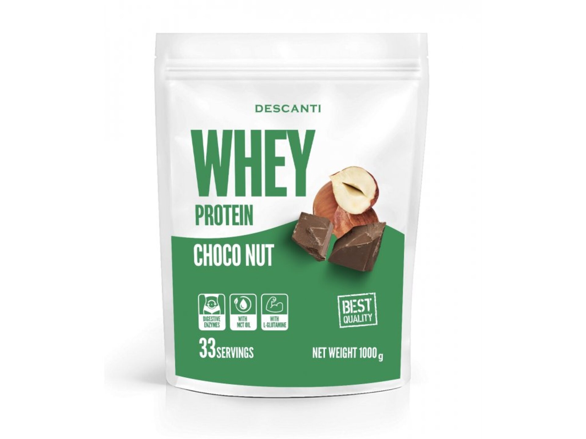 E-shop Descanti Whey Proteín Chocolate Hazelnut 1000 g