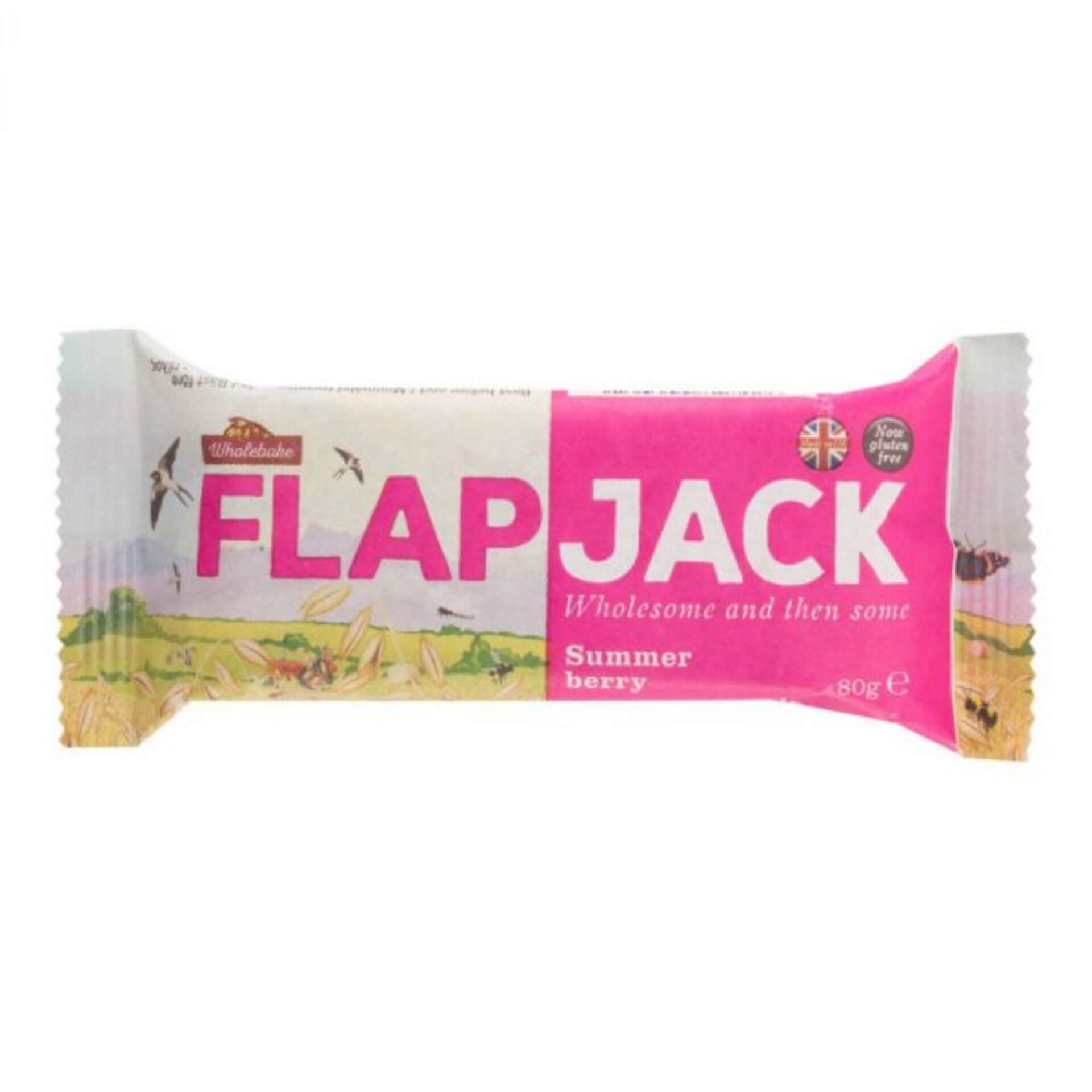 E-shop Wholebake Flapjack ovsený malina / jahoda bezlepkový 80 g