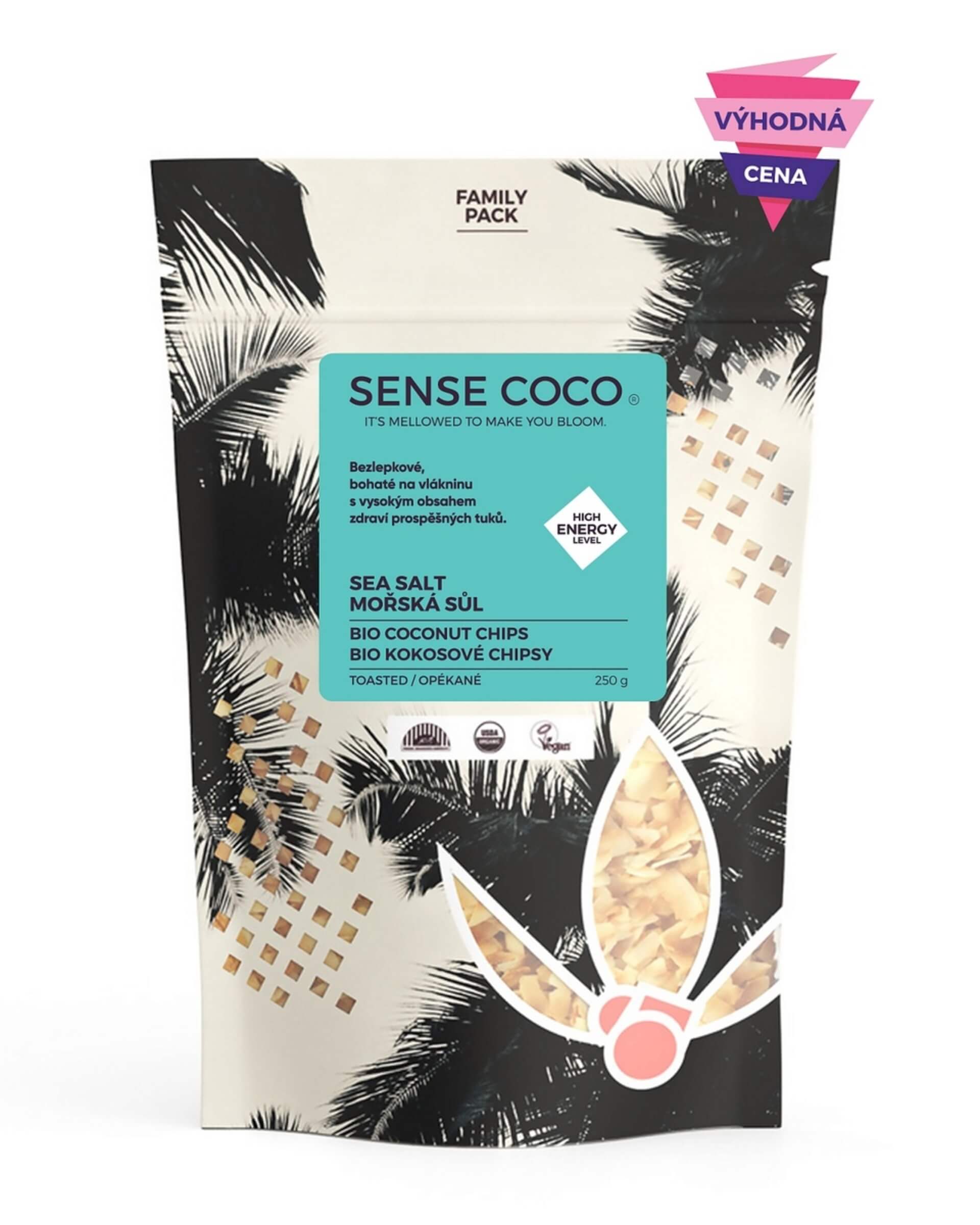 E-shop Sense Coco Kokosové chipsy s morskou soľou BIO 250 g