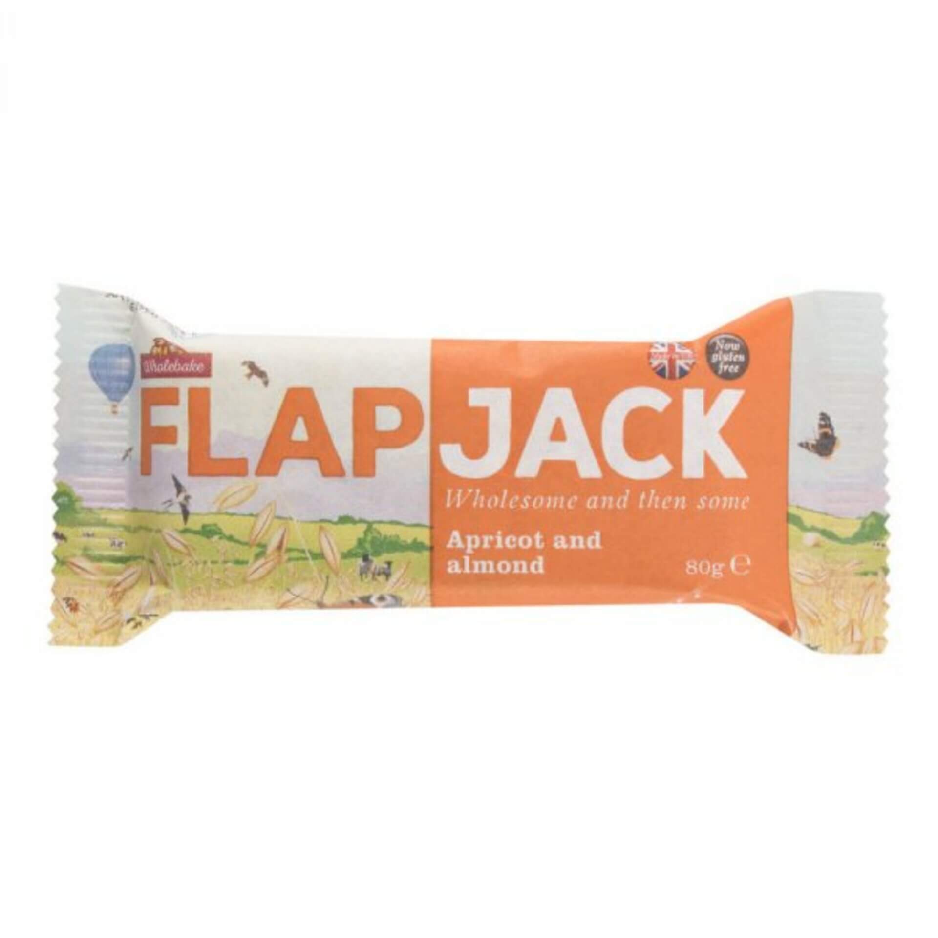 E-shop Wholebake Flapjack ovsený marhuľa / mandle bezlepkový 80 g