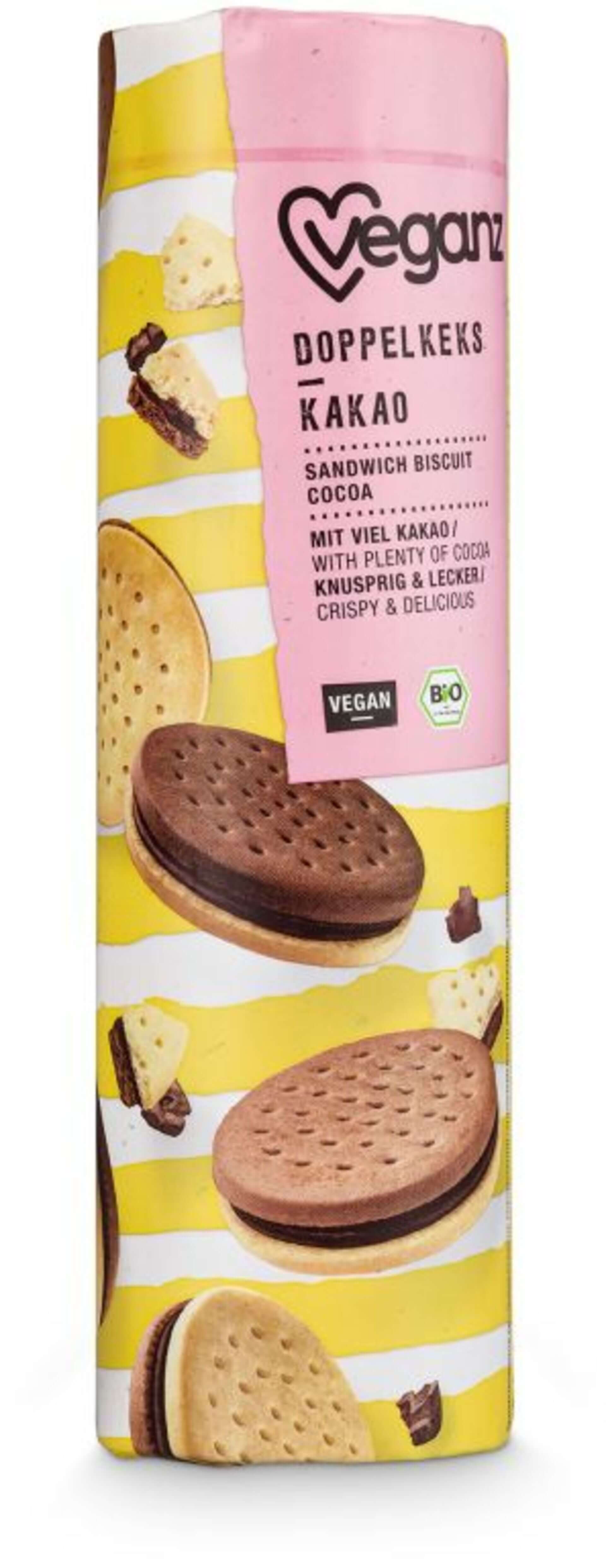 E-shop Veganz Dvojité sušienky s kakaovou náplňou BIO 400 g