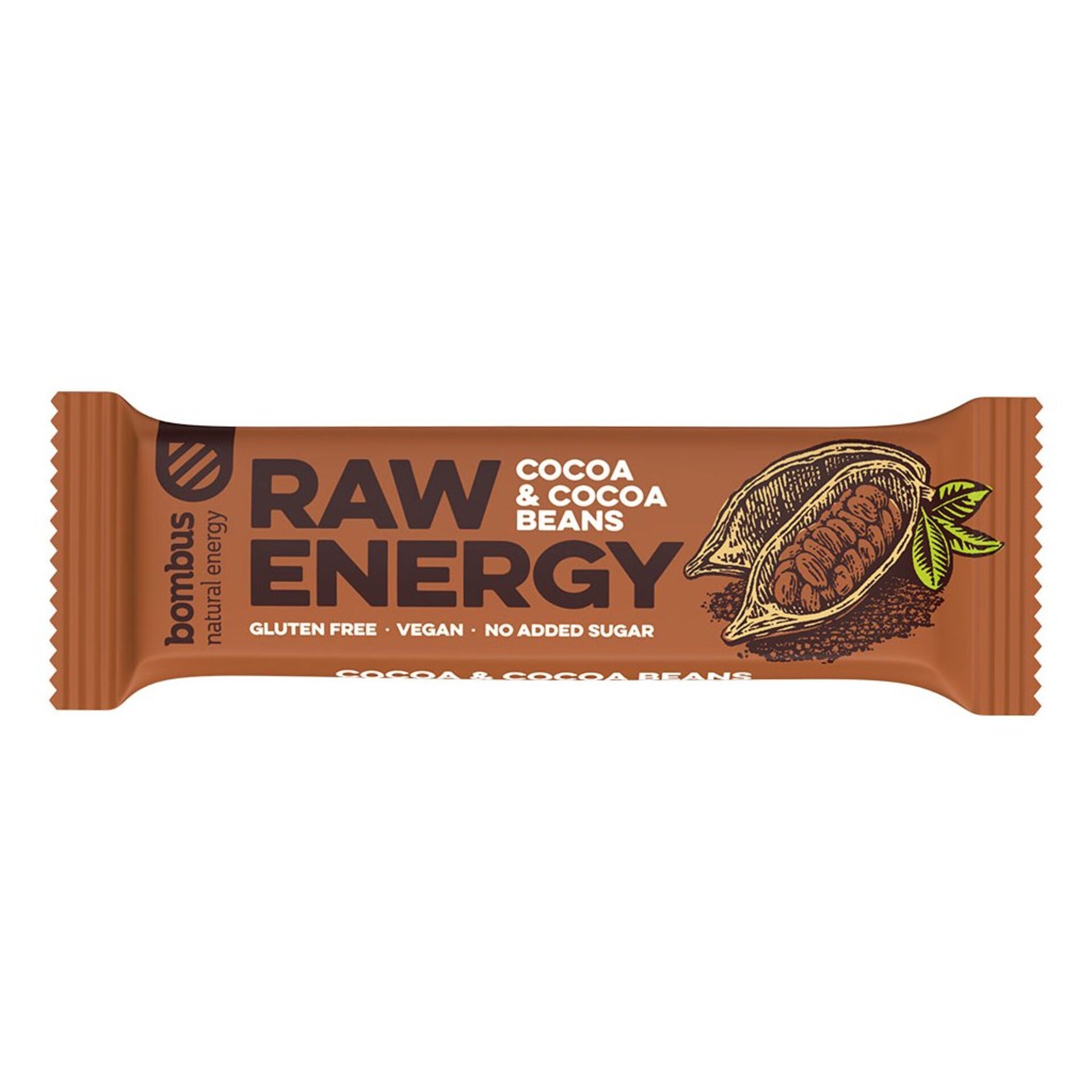 E-shop Bombus Raw ENERGY 50g kakao a kakaové bôby