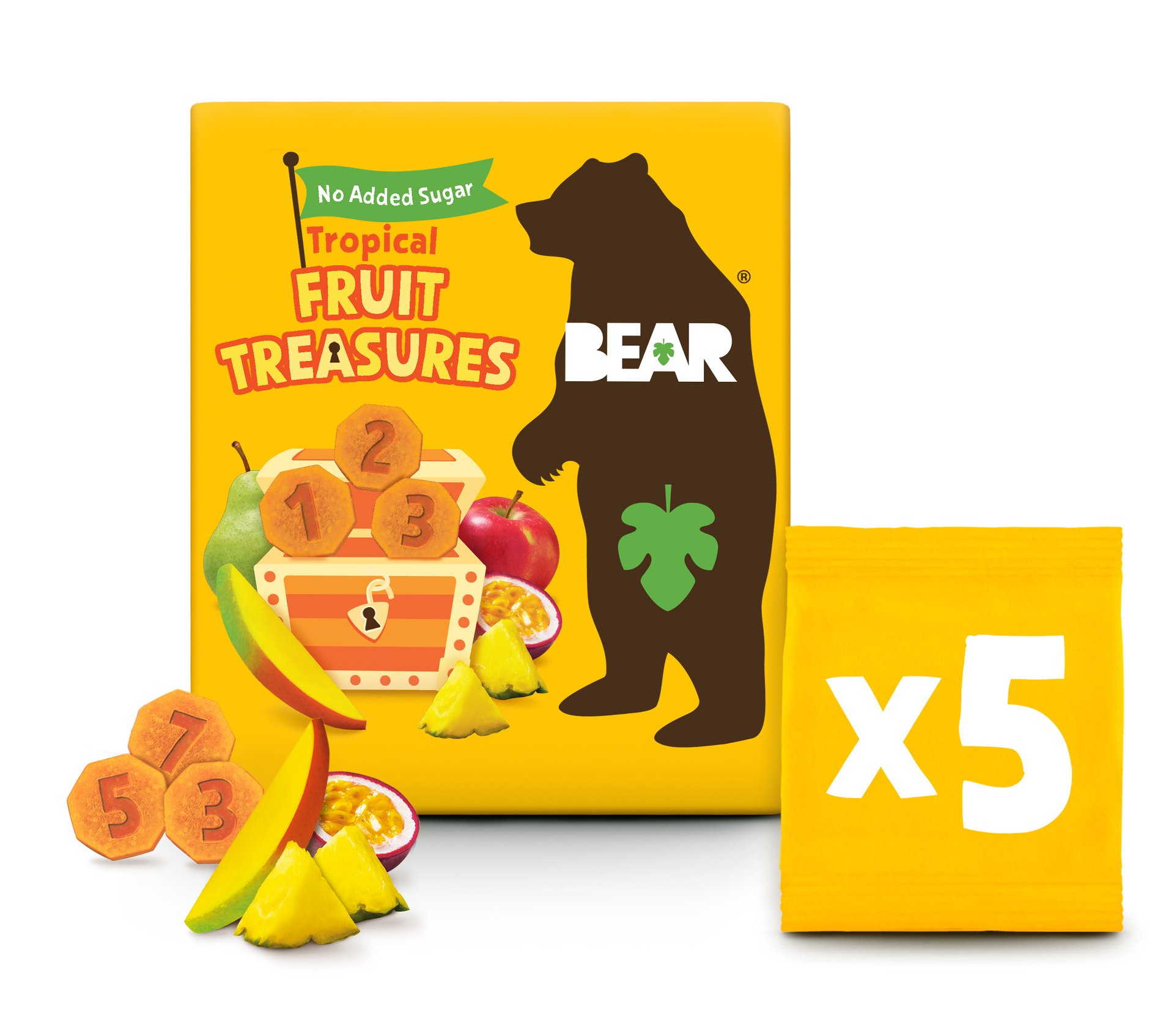 E-shop YOYO Bear Fruit Treasures Tropical mango a marakuja 5x20 g