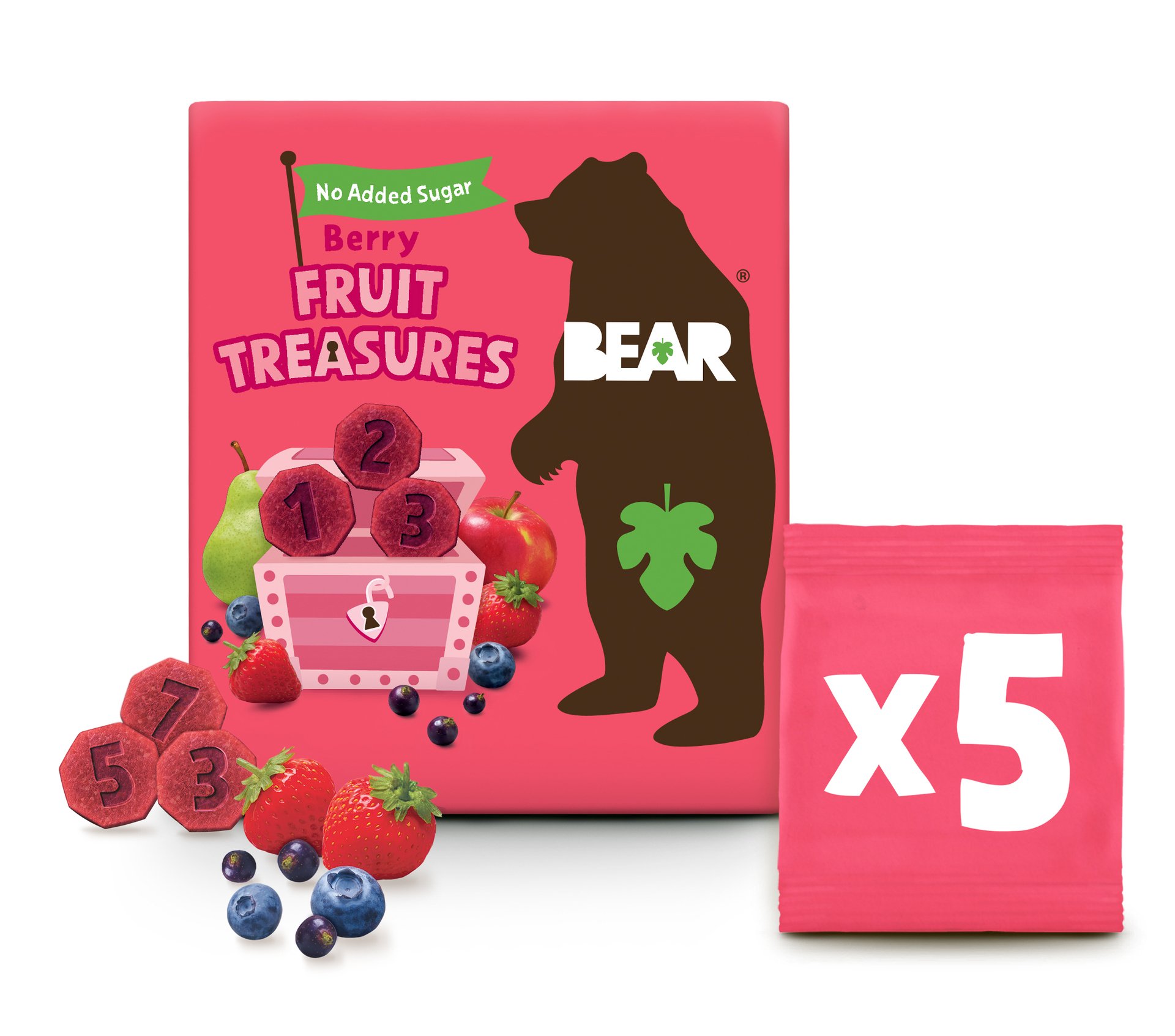 E-shop YOYO Bear Fruit Treasures Berry jahoda a čučoriedka 5x20 g