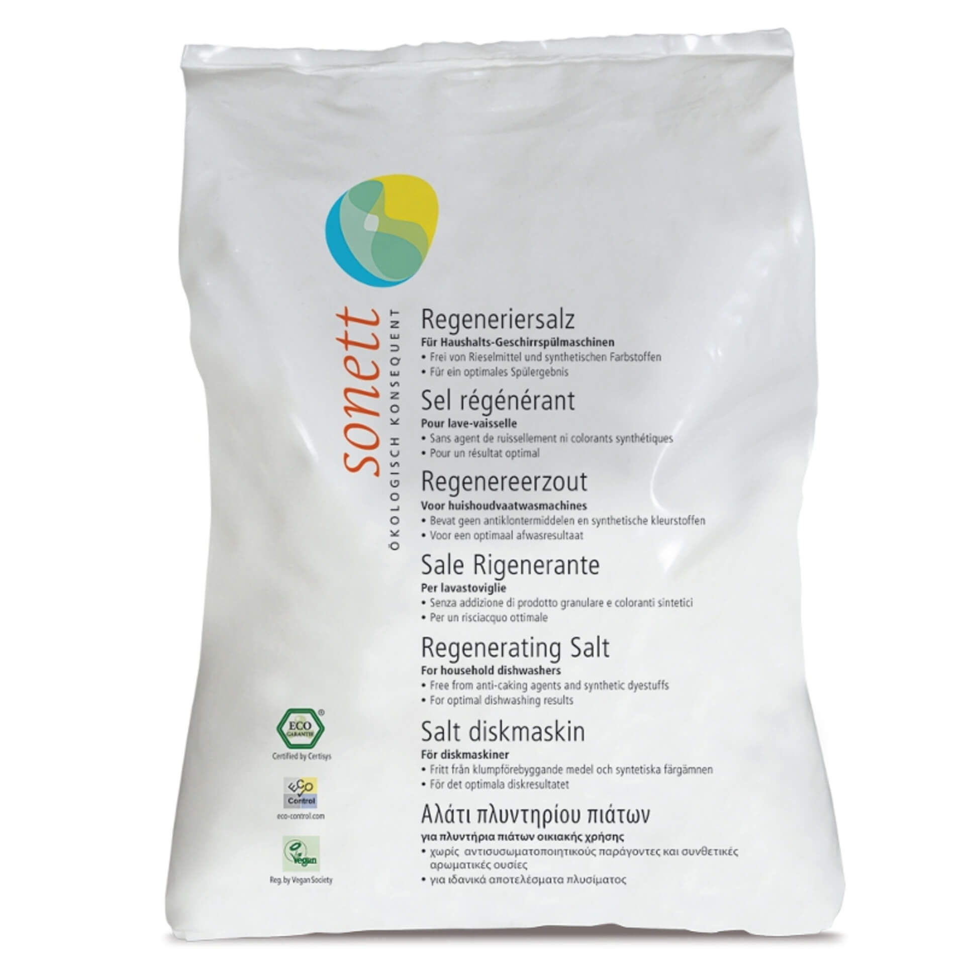 Značka SONETT - Regeneračná soľ do umývačky riadu Sonett Objem: 2 kg