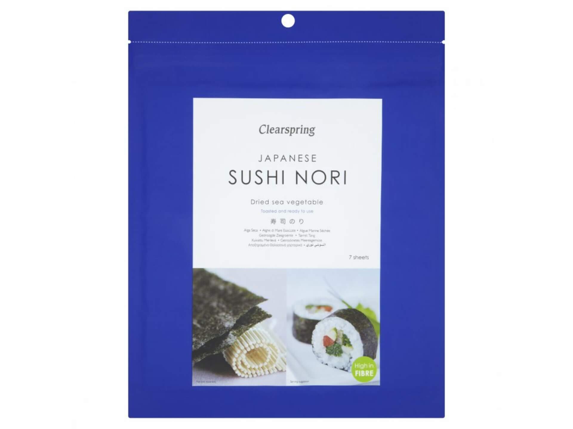 E-shop Clearspring Japonská opečená riasa Nori na sushi 7 ks