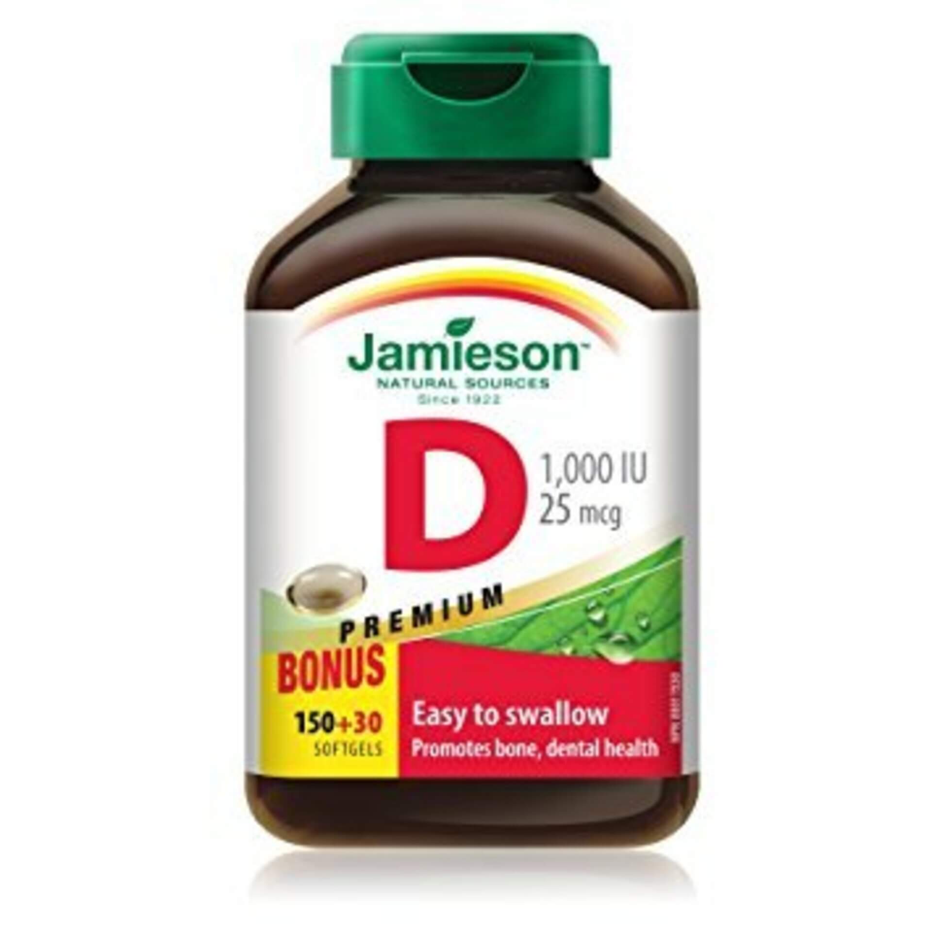 E-shop Jamieson Vitamín D3 1000 IU 150 + 30 kapsúl zadarmo (6 mesiacov)