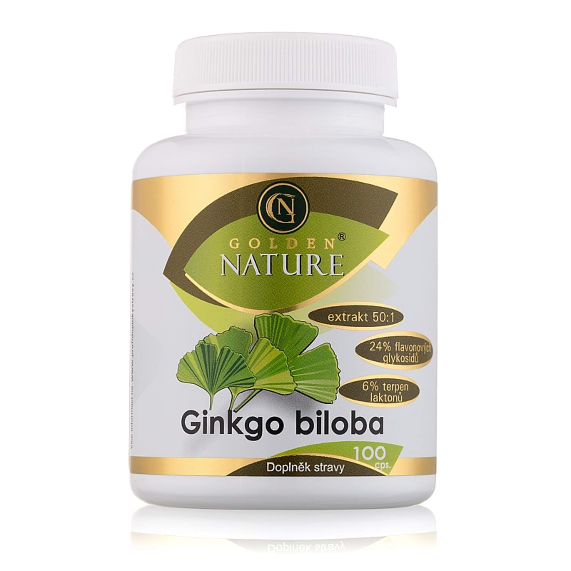 E-shop Golden Nature Ginkgo biloba extrakt 50:1 60mg 100 tabliet
