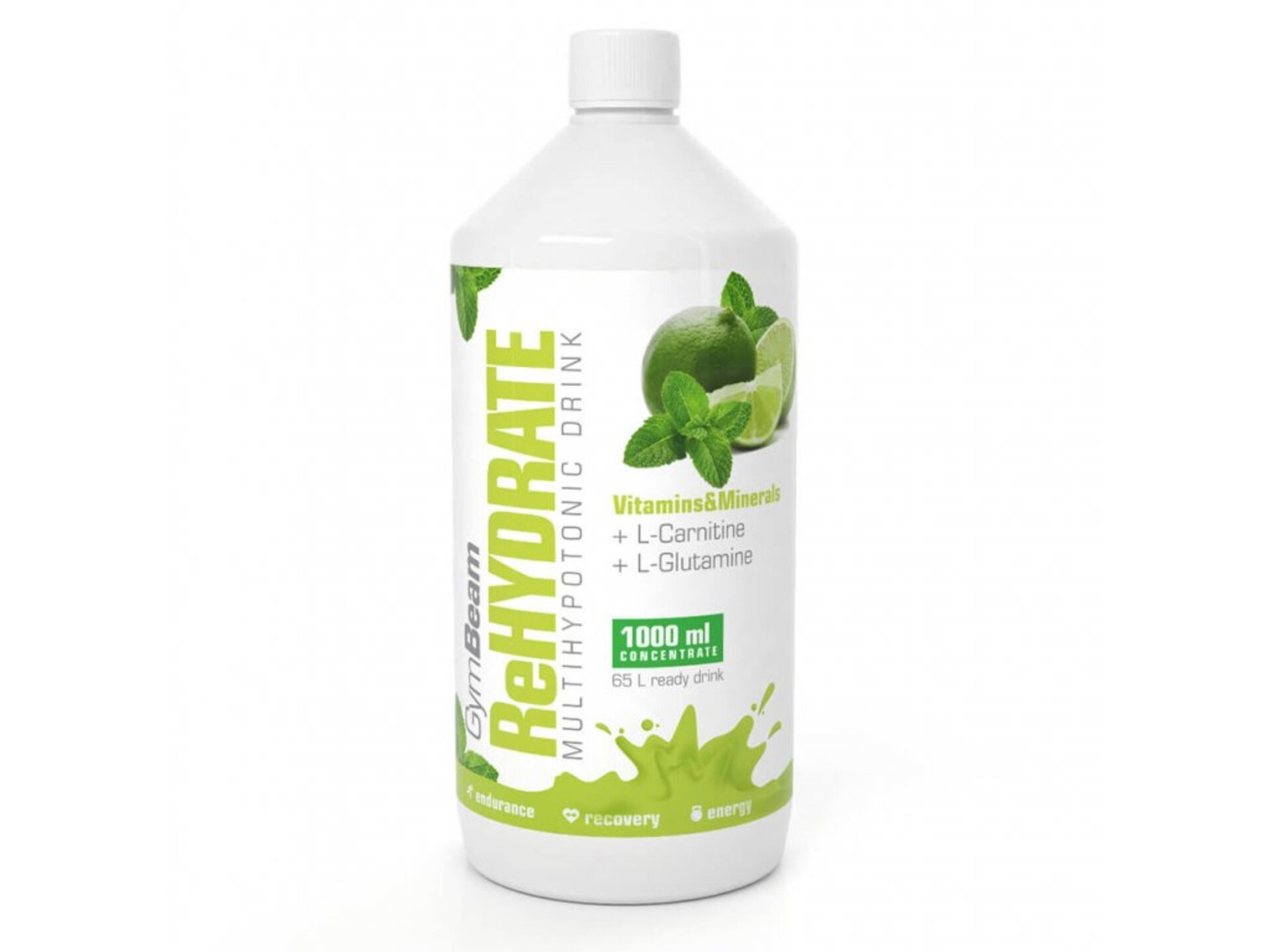 E-shop GymBeam Iónový nápoj ReHydrate green tea lime 1000 ml