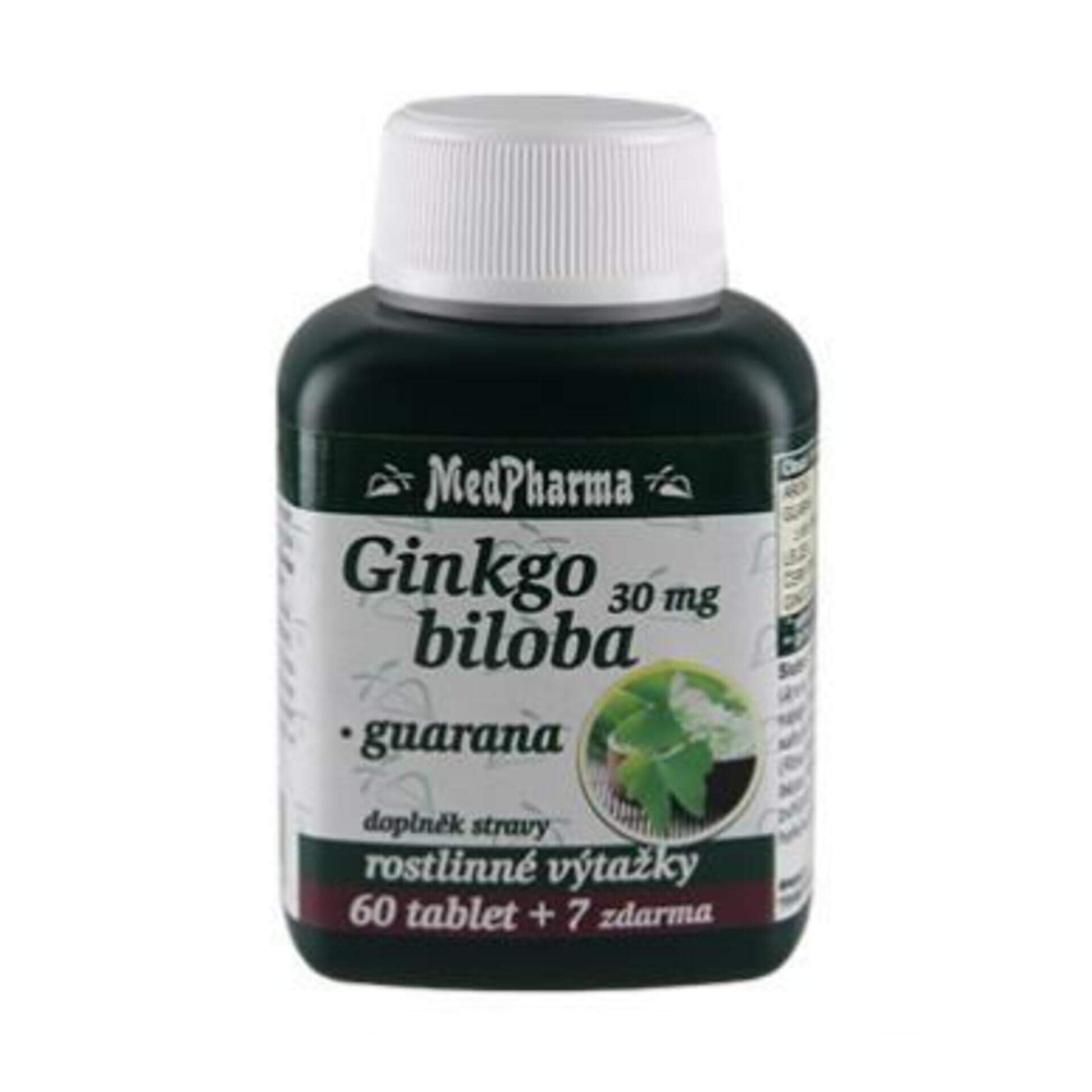 E-shop MedPharma Ginkgo biloba 30 mg + guarana 67 tablet